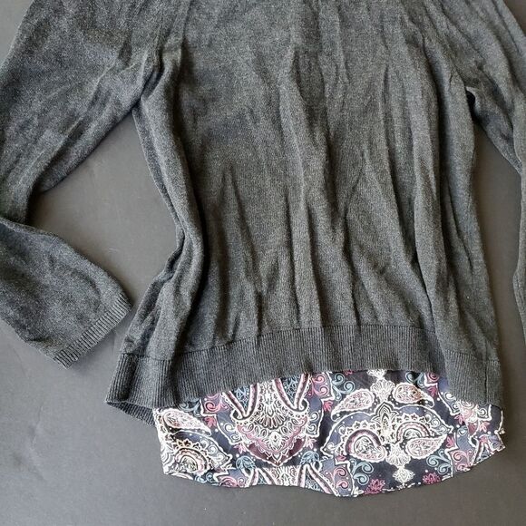 Apt 9 Sweater with Chiffon Underlay - Picture 4 of 10